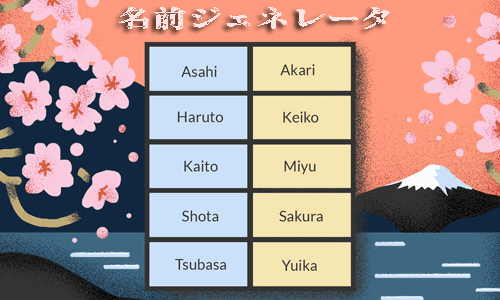 Japanese name generator